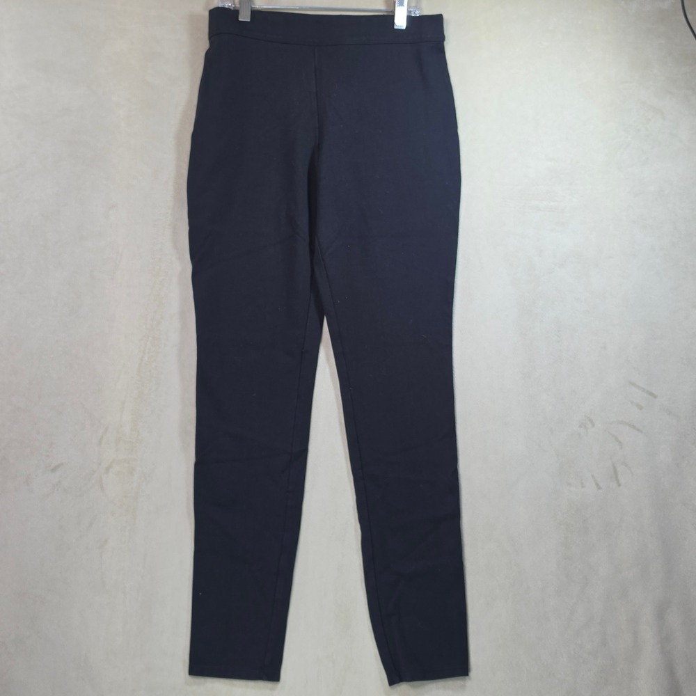 Max Studio Womens Black Ponte Knit Pull On Leggings Pants Size M 9707Z01